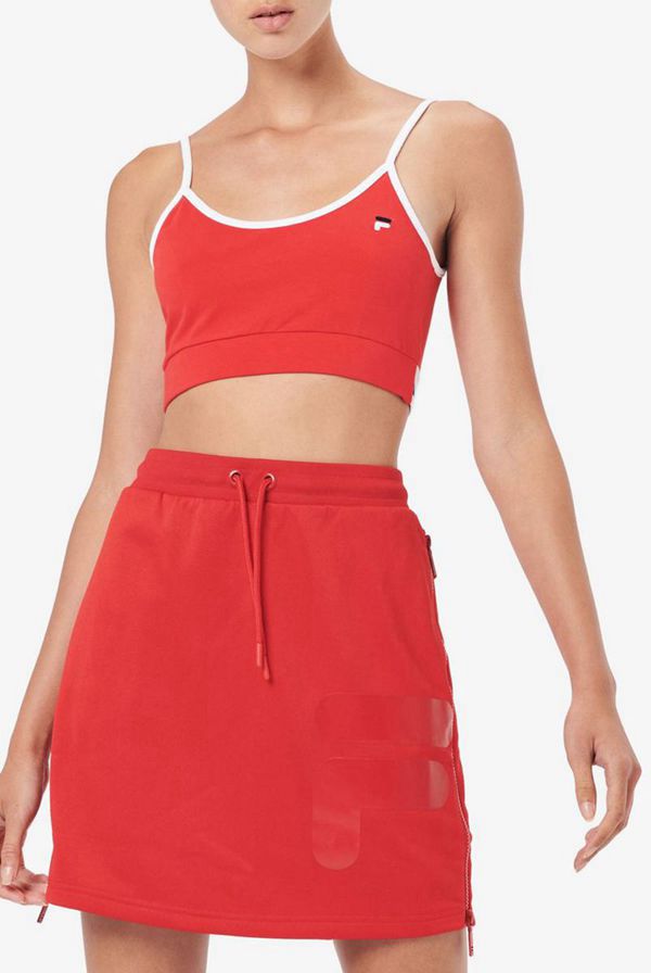 Tops Fila Mujer Rojas / Blancas / Azul Marino - Deeba Bra - España 675802DQK